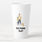 Design Tall Latte Tasse, Bester Vater jemals!! Milchtasse (Vorderseite)