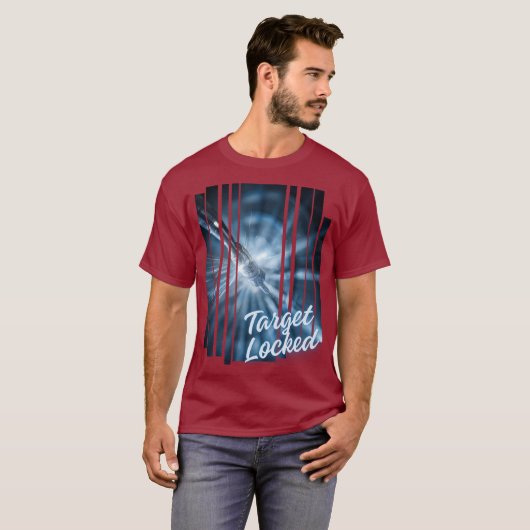 Design Target Locked Blue Power and Focus T-Shirt (Vorne ganz)
