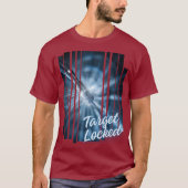 Design Target Locked Blue Power and Focus T-Shirt (Vorderseite)