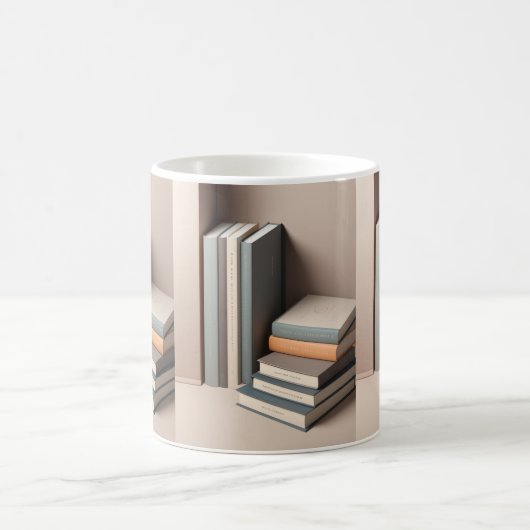Design-Tasse für 3D-Sleek-Bücher Kaffeetasse (Mittel)