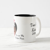 Design-Tasse für Puzzle-Heart Zweifarbige Tasse (VorderseiteRechts)