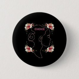 Design-Taste für die Silhouette der Blume für Frau Button