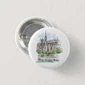 Design-Taste für Paris Notre Dame Button (Vorne & Hinten)