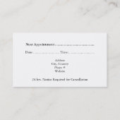 Design-Terminkarte für Zahnarztzeichen Terminkarte (Rückseite)