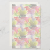 Design-Textur rot, gelb, Aquarell Briefpapier (Vorne/Hinten)