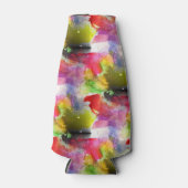 Design-Textur rot, gelb, Aquarell Flaschenkühler (Vorderseite)