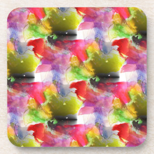 Design Textur rot, gelbe Aquarell Untersetzer