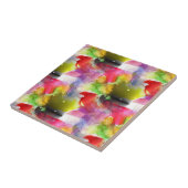 Design-Textur rot, gelbe Wasserfarbe Fliese (Seite)