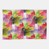 Design-Textur rot, gelbe Wasserfarbe Handtuch (Horizontal)