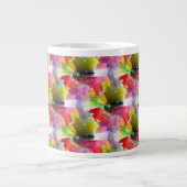 Design-Textur rot, gelbe Wasserfarbe Jumbo-Tasse (Vorderseite)