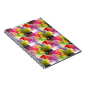 Design-Textur rot, gelbe Wasserfarbe Notizblock (Rechte Seite)