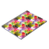 Design-Textur rot, gelbe Wasserfarbe Notizblock (Linke Seite)