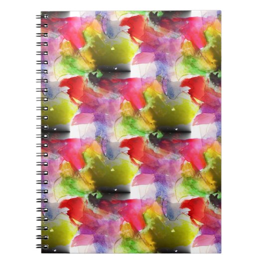 Design-Textur rot, gelbe Wasserfarbe Notizblock (Vorderseite)