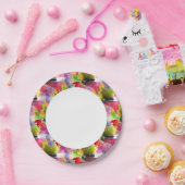 Design-Textur rot, gelbe Wasserfarbe Pappteller (Party)