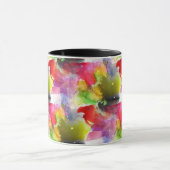 Design-Textur rot, gelbe Wasserfarbe Tasse (Zentrum)