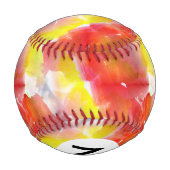 Design Textur Wasserfarben Hintergrund Baseball (Rückseite)