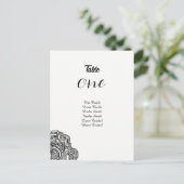 Design-Tischkarte für die schwarze Ecke Postkarte (Stehend Vorderseite)