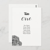 Design-Tischkarte für die schwarze Ecke Postkarte (Vorne/Hinten)