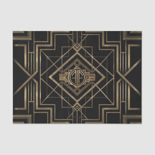 Design-Tissue Paper von Classy Art Deco Gatsby aus Seidenpapier (Vorderseite)