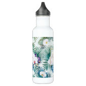 Design tropischer Blätter und orchid-Blume Edelstahlflasche (Links)