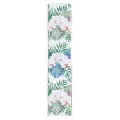 Design tropischer Blätter und orchid-Blume Kurzer Tischläufer (Vorderseite)