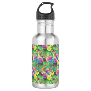 Design tropischer Blume Edelstahlflasche