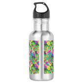 Design tropischer Blume Edelstahlflasche (Rückseite)