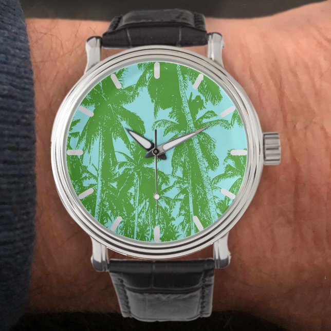 Design tropischer Palmen Armbanduhr (Von Creator hochgeladen)