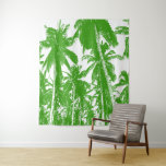 Design tropischer Palmen im Pop-Art-Stil Wandteppich<br><div class="desc">Tropische Palmen. Muster von Blätter. Ein Blatt Muster. Kühne und beeindruckende grafische abstrakte Palmen aus Pop und Kunst posterisierten das Design. Grün und Weiß.</div>