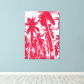 Design tropischer Palmen Leinwanddruck (Insitu (Holzboden))