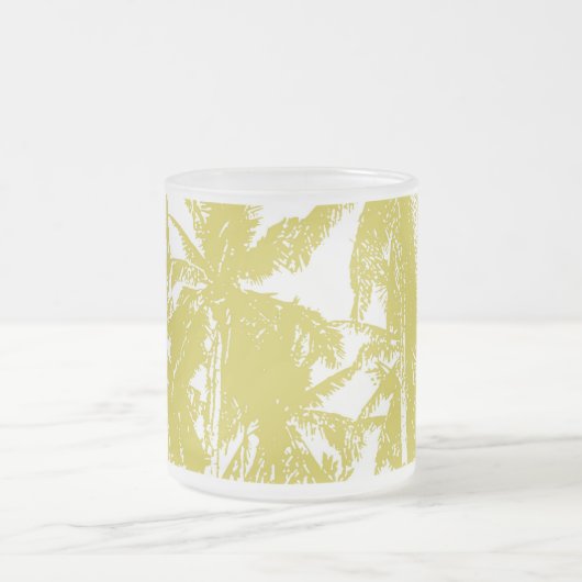 Design tropischer Palmen Mattglastasse (Mittel)