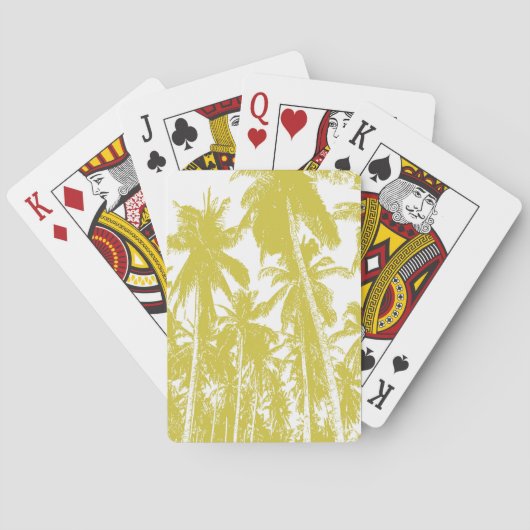 Design tropischer Palmen. Spielkarten (Rückseite)