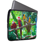 Design tropischer Papageien Laptopschutzhülle (Vorne Rechts)
