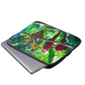 Design tropischer Papageien Laptopschutzhülle (Vorne Knopf)