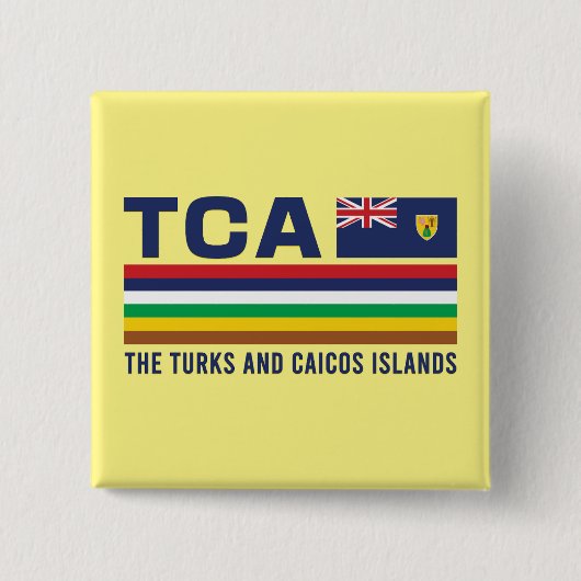 Design Turks und Caicos ISO Alpha 3 Button (Vorderseite)