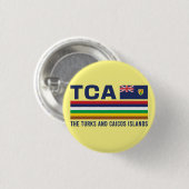 Design Turks und Caicos ISO Alpha 3 Button (Vorne & Hinten)