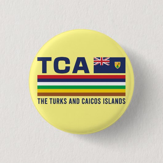 Design Turks und Caicos ISO Alpha 3 Button (Vorderseite)