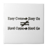 Design über einfache Arbeit und harte Arbeitsbezie Fliese (Vorderseite)