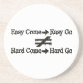 Design über einfache Arbeit und harte Arbeitsbezie Getränkeuntersetzer (Vorne)