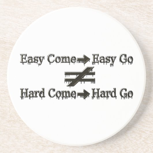 Design über einfache Arbeit und harte Arbeitsbezie Getränkeuntersetzer (Vorne)