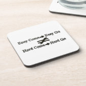 Design über einfache Arbeit und harte Arbeitsbezie Getränkeuntersetzer (Linke Seite)