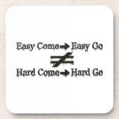 Design über einfache Arbeit und harte Arbeitsbezie Getränkeuntersetzer (Vorderseite)