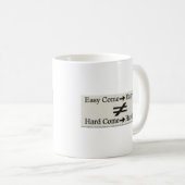 Design über einfache Arbeit und harte Arbeitsbezie Kaffeetasse (VorderseiteRechts)