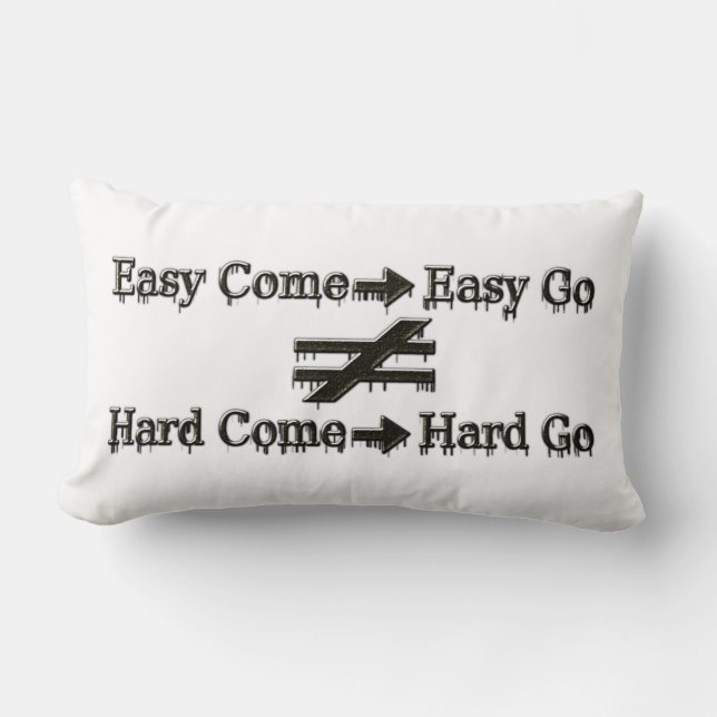 Design über einfache Arbeit und harte Arbeitsbezie Lendenkissen (Vorderseite)