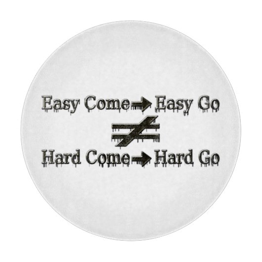 Design über einfache Arbeit und harte Arbeitsbezie Schneidebrett (Vorderseite)