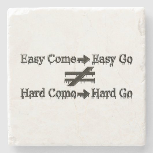 Design über einfache Arbeit und harte Arbeitsbezie Steinuntersetzer (Vorderseite)