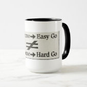 Design über einfache Arbeit und harte Arbeitsbezie Tasse (VorderseiteRechts)
