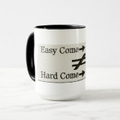 Design über einfache Arbeit und harte Arbeitsbezie Tasse (Vorderseite Links)