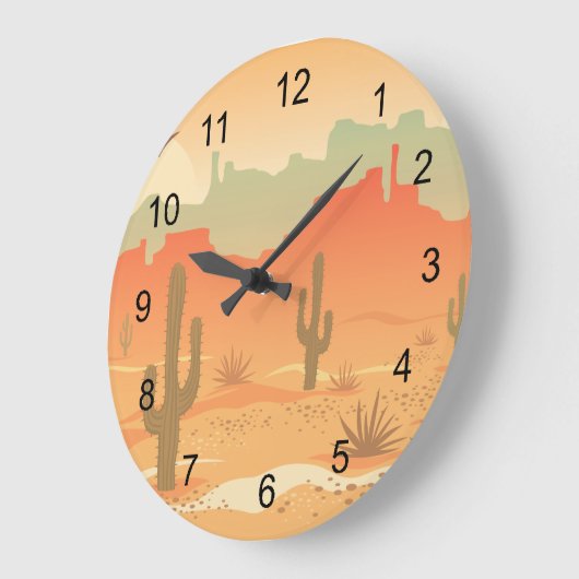 Design-Uhr der Wüstenkaktus Große Wanduhr (Winkel)