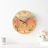 Design-Uhr der Wüstenkaktus Große Wanduhr (Zuhause)